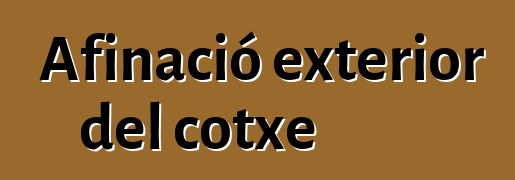 Afinació exterior del cotxe