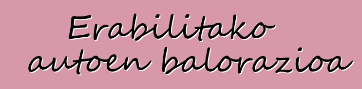 Erabilitako autoen balorazioa