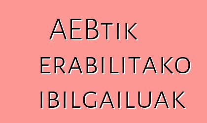 AEBtik erabilitako ibilgailuak