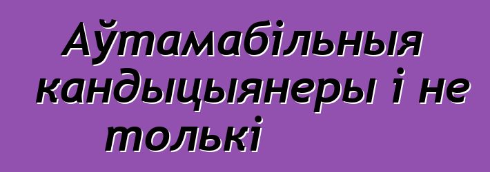 Аўтамабільныя кандыцыянеры і не толькі