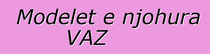 Modelet e njohura VAZ