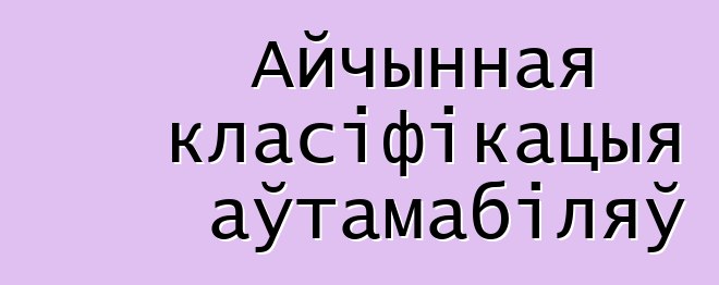 Айчынная класіфікацыя аўтамабіляў