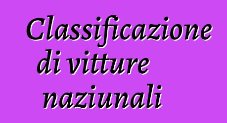 Classificazione di vitture naziunali