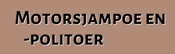 Motorsjampoe en -politoer