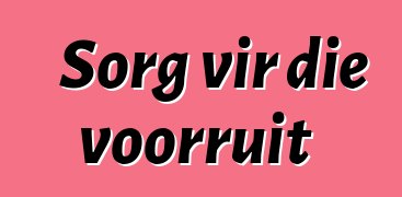 Sorg vir die voorruit