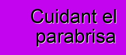 Cuidant el parabrisa