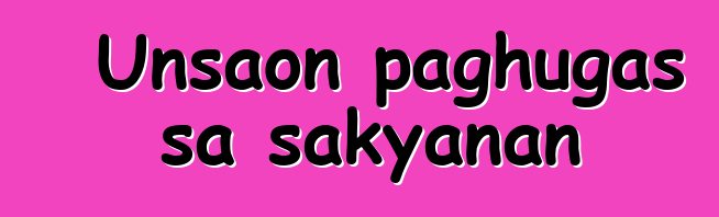 Unsaon paghugas sa sakyanan