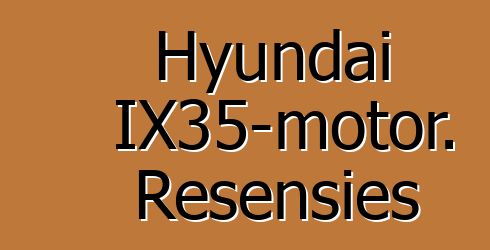 Hyundai IX35-motor. Resensies