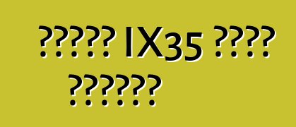 ሀዩንዳይ IX35 መኪና። ግምገማዎች