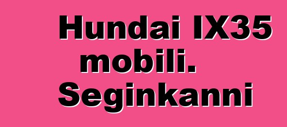 Hundai IX35 mobili. Seginkanni