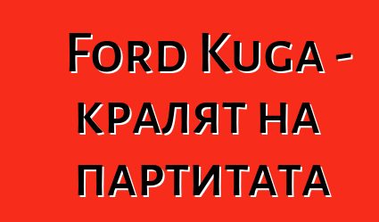 Ford Kuga - кралят на партитата
