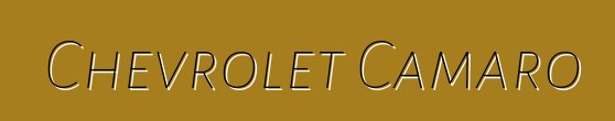 Chevrolet Camaro