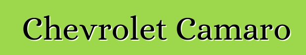 Chevrolet Camaro