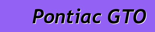 Pontiac GTO
