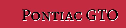 Pontiac GTO