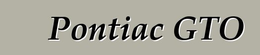 Pontiac GTO