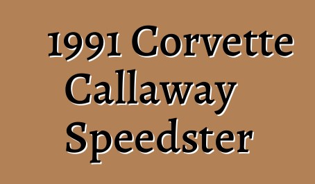 1991 Corvette Callaway Speedster