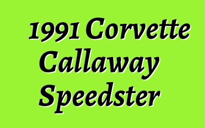 1991 Corvette Callaway Speedster