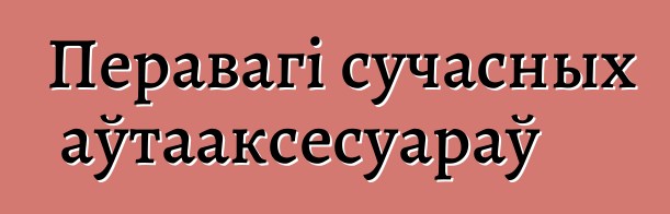 Перавагі сучасных аўтааксесуараў