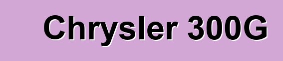 Chrysler 300G