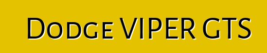 Dodge VIPER GTS