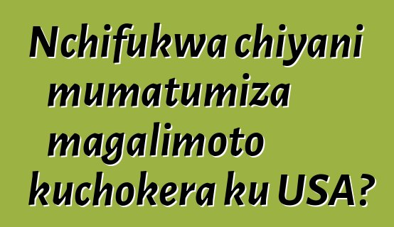 Nchifukwa chiyani mumatumiza magalimoto kuchokera ku USA?