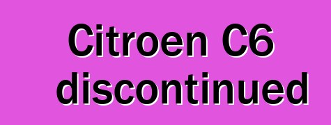 Citroen C6 discontinued