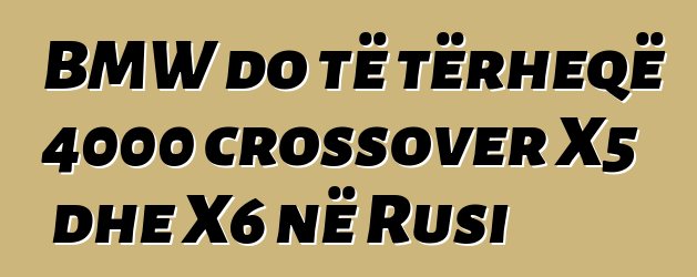 BMW do të tërheqë 4000 crossover X5 dhe X6 në Rusi