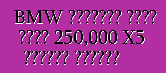 BMW በማሽከርከር ጉድለት የተነሳ 250,000 X5 መሻገሮችን ያስታውሳል