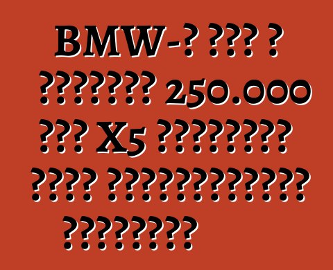 BMW-ն հետ է կանչում 250.000 հատ X5 քրոսովեր ղեկի անսարքության պատճառով