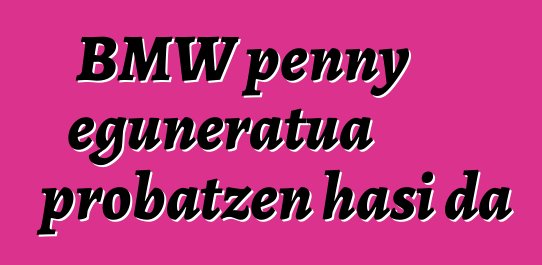 BMW penny eguneratua probatzen hasi da