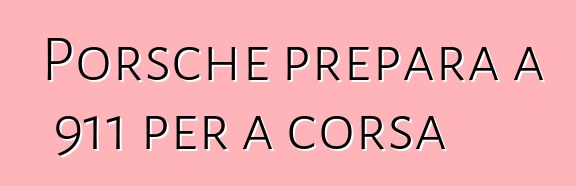 Porsche prepara a 911 per a corsa