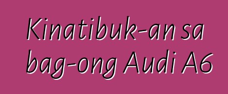 Kinatibuk-an sa bag-ong Audi A6