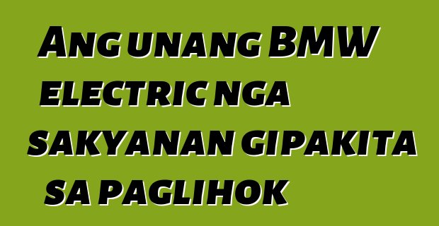Ang unang BMW electric nga sakyanan gipakita sa paglihok