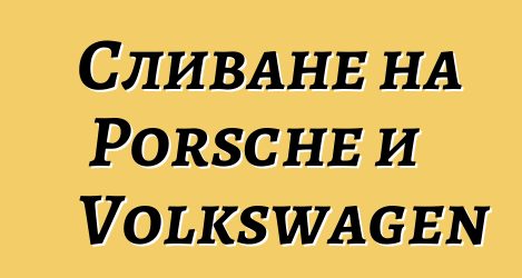 Сливане на Porsche и Volkswagen