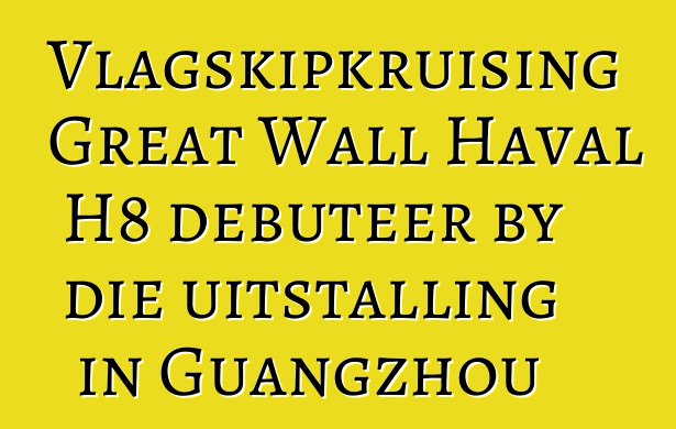 Vlagskipkruising Great Wall Haval H8 debuteer by die uitstalling in Guangzhou