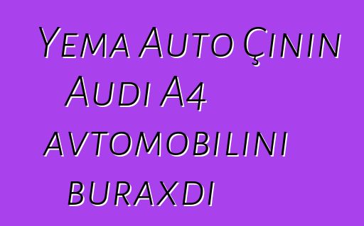 Yema Auto Çinin Audi A4 avtomobilini buraxdı