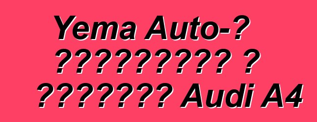 Yema Auto-ն թողարկում է չինական Audi A4