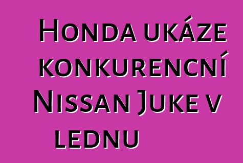 Honda ukáže konkurenční Nissan Juke v lednu