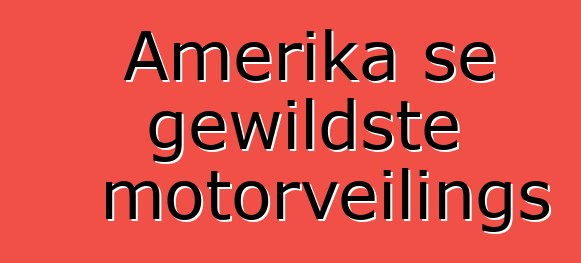 Amerika se gewildste motorveilings
