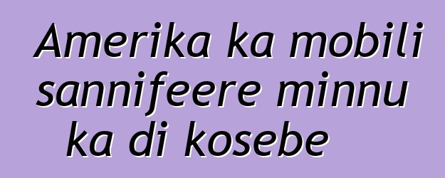 Amerika ka mobili sannifeere minnu ka di kosɛbɛ
