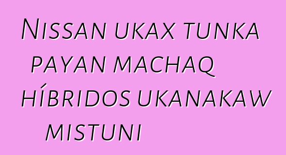 Nissan ukax tunka payan machaq híbridos ukanakaw mistuni
