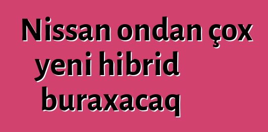 Nissan ondan çox yeni hibrid buraxacaq