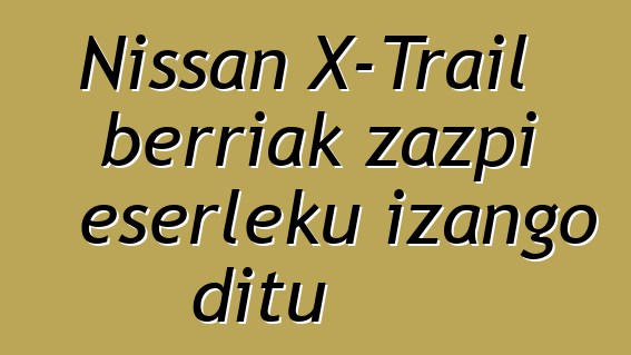 Nissan X-Trail berriak zazpi eserleku izango ditu