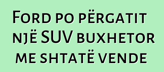Ford po përgatit një SUV buxhetor me shtatë vende