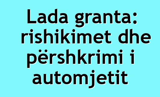 Lada granta: rishikimet dhe përshkrimi i automjetit
