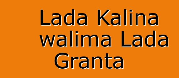Lada Kalina walima Lada Granta