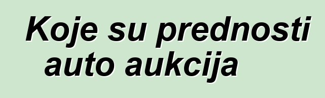 Koje su prednosti auto aukcija
