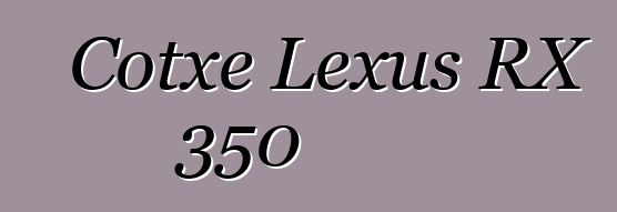 Cotxe Lexus RX 350