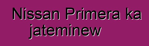 Nissan Primera ka jateminɛw